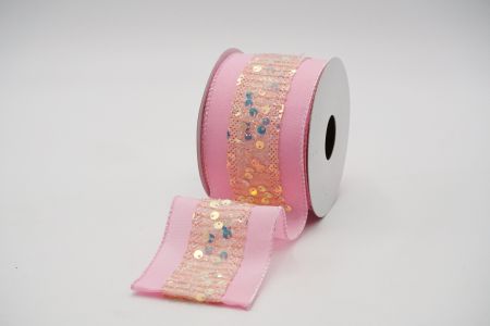Sequin Glitter Ribbon_KF6550GN-5_Pink